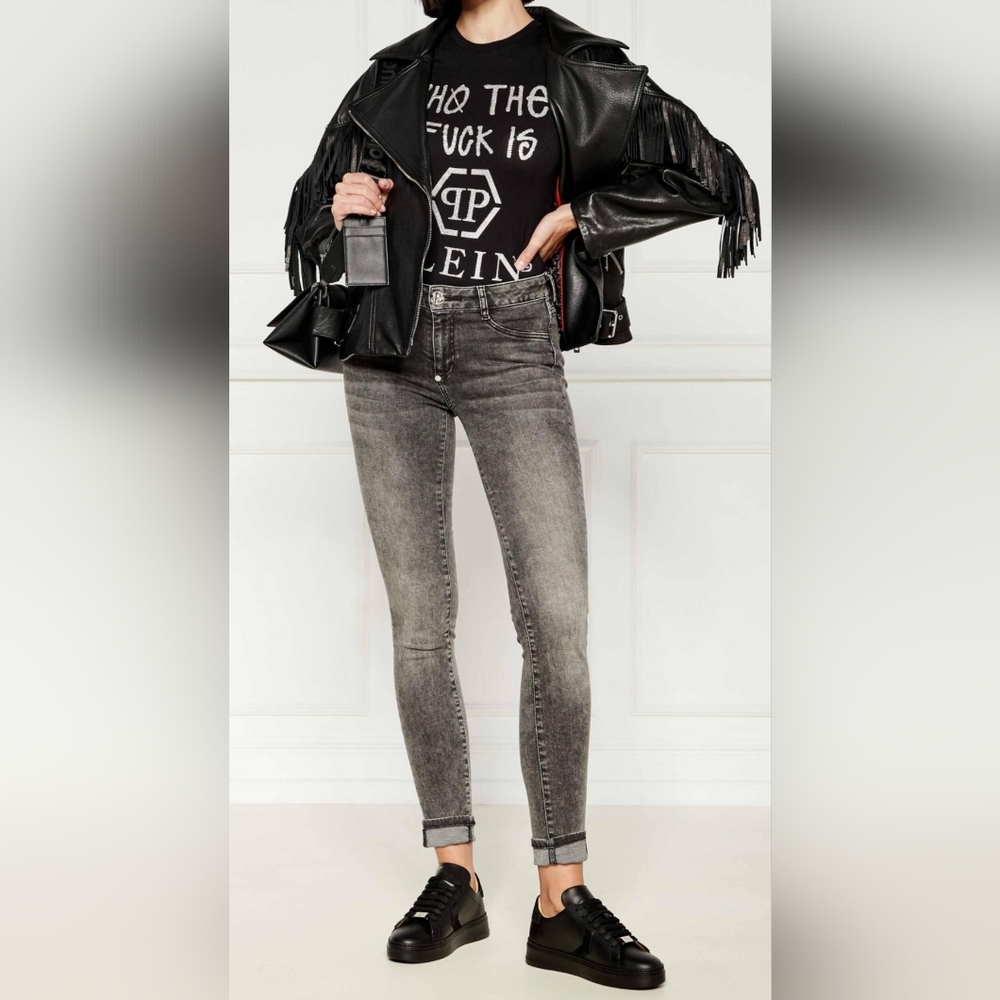 Philipp Plein Grey Skinny Jeans